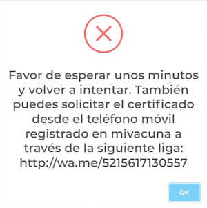 Certificado de vacunación paso 1