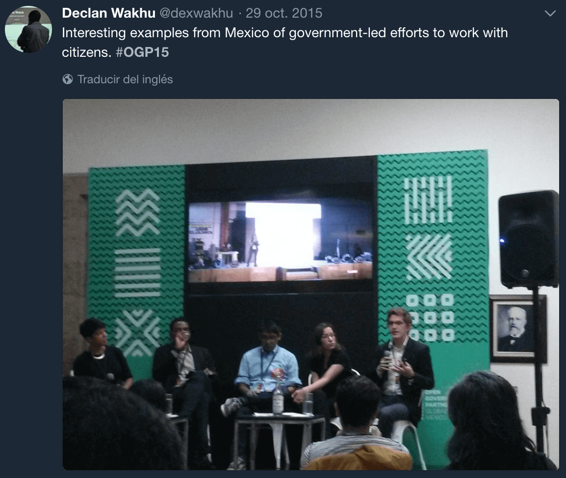 Tweet about Open Government Partnership